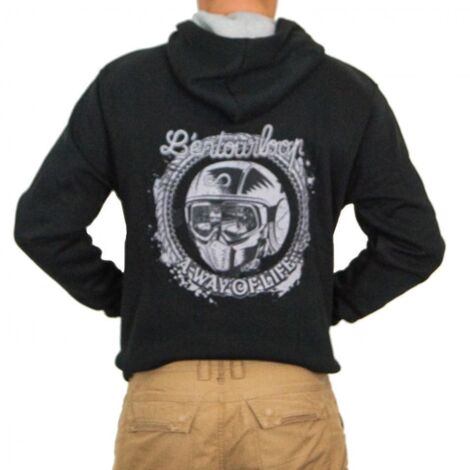 Sweat capuche pour moto Homme L'entourloop Mask Noir taille S (1/2)