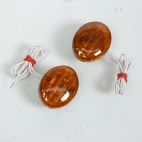 Mini clignotant œil de chat orange fumé à LED auto pour moto