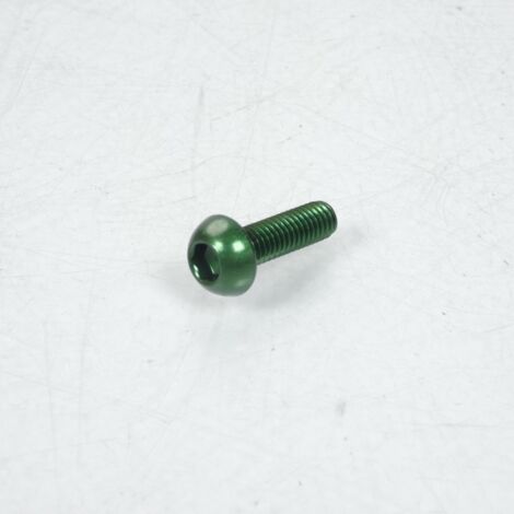 Vis Dôme BTR 5mm M6 pas 100 20mm anodisé Vert 3AS Racing pour (1/2)