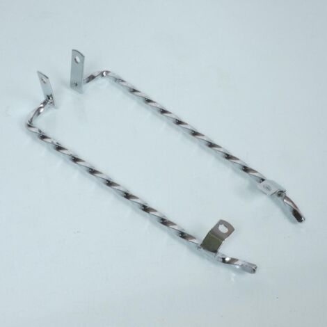 Barre tringle de repose pied torsadé chromé pour mobylette (1/5)