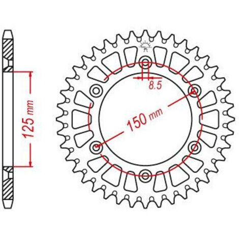 Couronne transmission Esjot pour moto KTM 450 SMR 2004 à 2010 45 (1/3)