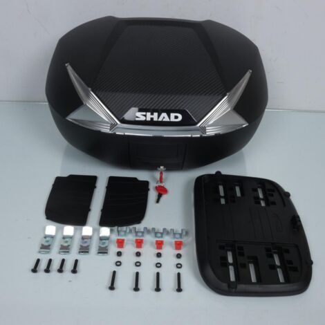 Top case 47L Carbone Noir catadioptre Blanc Shad SH47 pour moto
