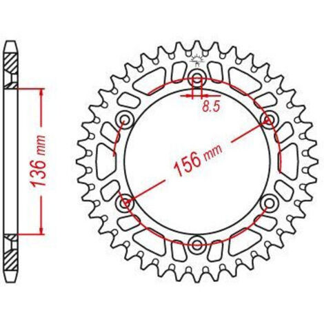 Couronne transmission Esjot pour moto Husqvarna 125 SMS 2008 à (1/3)