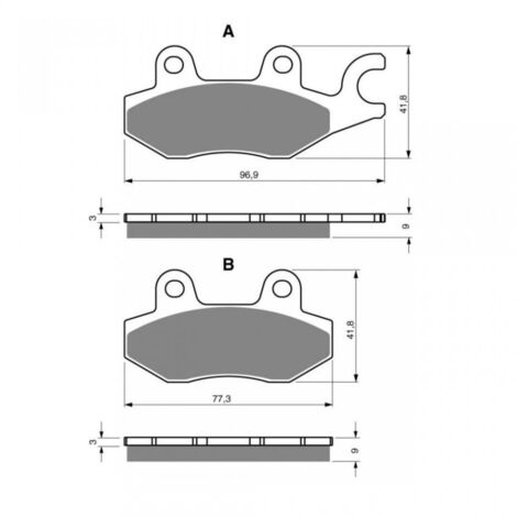 Plaquettes De Frein Arrière Gold Fren Pour Scooter Kymco Downtown 350i 2015-2019