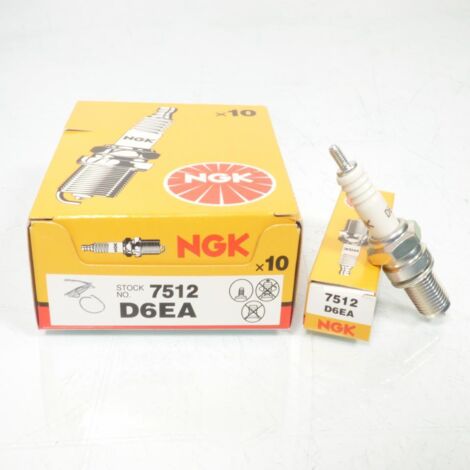 Bougie d'allumage NGK pour moto D6EA / 7512 / Par 10 Neuf (1/3)