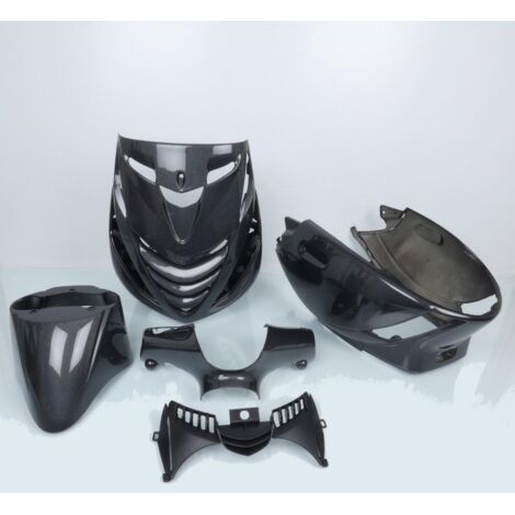 Kit carénage 5 pièces noir brillant Aplus pour scooter Piaggio 50 (1/5)