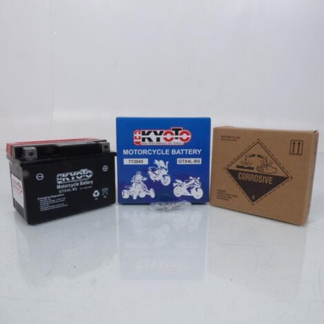 Batterie Kyoto YB4L-B SLA 12V 4Ah Pour Piaggio Vespa Primavera 50 2T 2013-2018