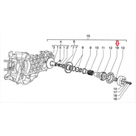 Ventilateur embrayage origine pour scooter Piaggio 125 Beverly