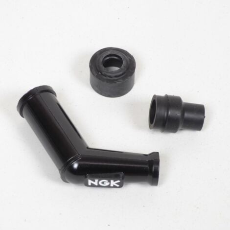 Antiparasite NGK VB05E coudé 120° avec olive 5 Kohm pour moto (1/2)