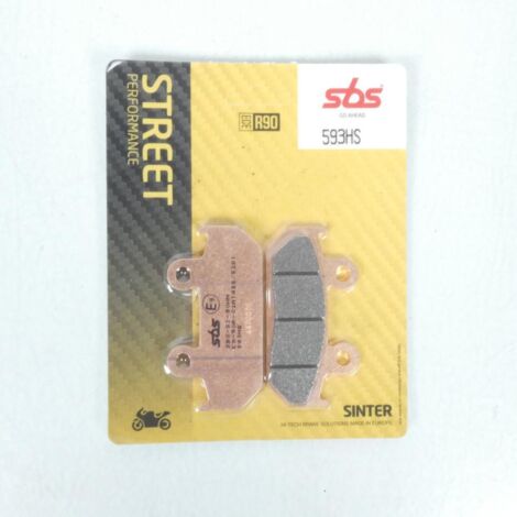 Plaquette de frein SBS pour moto Honda 400 VFR 1987 à 1990 593HS (1/2)