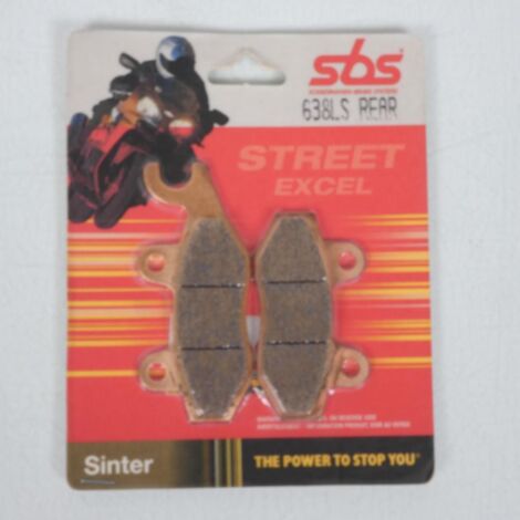 Plaquette de frein AR 638LS REAR SBS pour moto Kawasaki Z 250 Sl (1/2)