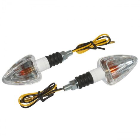 Clignotant à ampoule Replay triangle blanc 12V 10W Ø8 pour moto