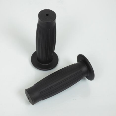 Paire de poignée vintage caoutchouc noir Vparts modèle Bullit (1/2)