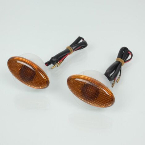 Mini clignotant de carénage cat eye orange Bike It pour moto / (1/2)