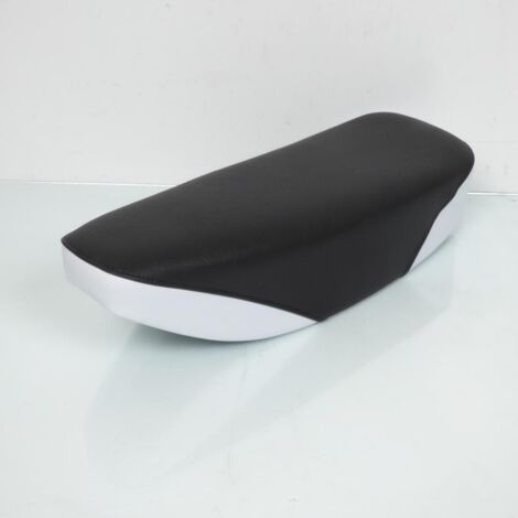 Selle siège biplace noir/blanc pour mobylette cyclomoteur MBK 51 (1/4)