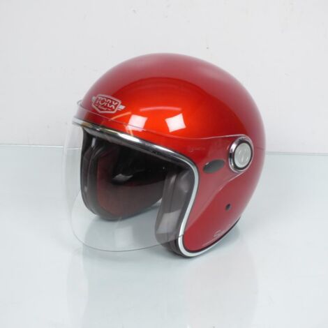 Casque jet moto scooter Torx Salt Lake Rainbow Red Gloss Taille