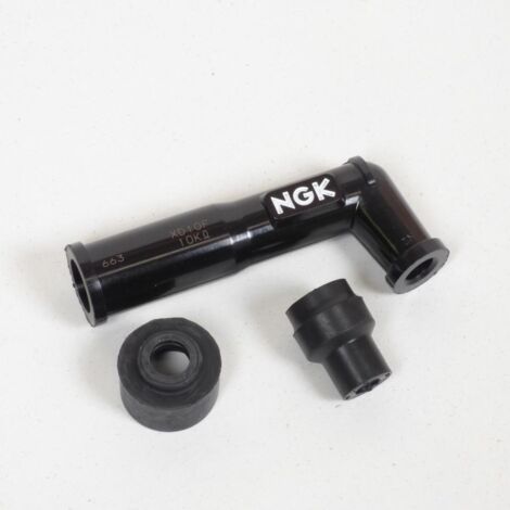 Antiparasite NGK pour Auto XD10F / 102° noir 10 KOhms Neuf (1/2)
