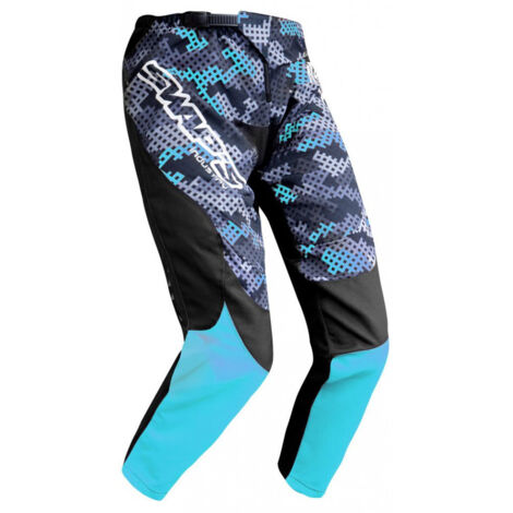 Pantalon moto cross Swaps Camo Kid bleu pour enduro TT Taille S (1/4)