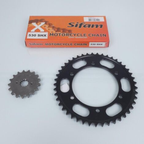 Kit chaîne Axring 17x45 Pas 530 pour moto Yamaha 600 Fazer 1998 à (1/2)