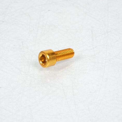 Vis BTR 5mm M6 pas 100 16mm annodisé Or 3AS Racing pour moto Neuf (1/2)
