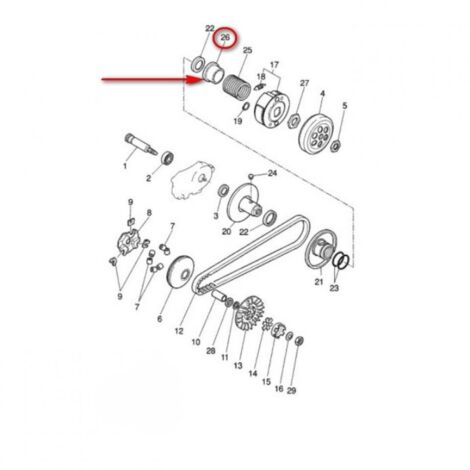 Correcteur de couple origine pour scooter MBK 50 Ovetto (1/3)