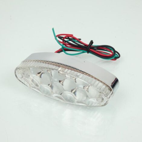 Feu arrière Replay ovale chromé 9 LED 12V cabochon transparent (1/5)