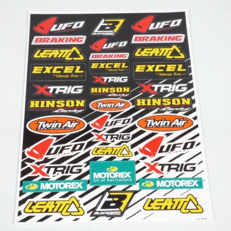 Planche stickers autocollant Blackbird multimarque pour moto (1/2)