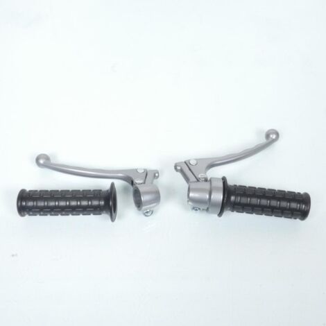 Kit poignée vintage levier boule gris pour mobylette cyclomoteur (1/5)