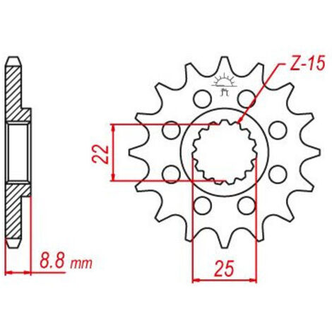 Pignon TT Lightweight Beta-Husqvarna-KTM - 520 - 14 Dents - Similaire JTF1901 - Made in Germany (1/2)