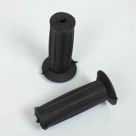 Paire de poignées noire Ø22/24mm 100mm pour mobylette MBK cyclo (1/2)