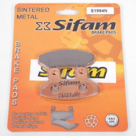 Plaquette de frein Sifam pour Scooter Sym 125 Jet V 2011 à 2014