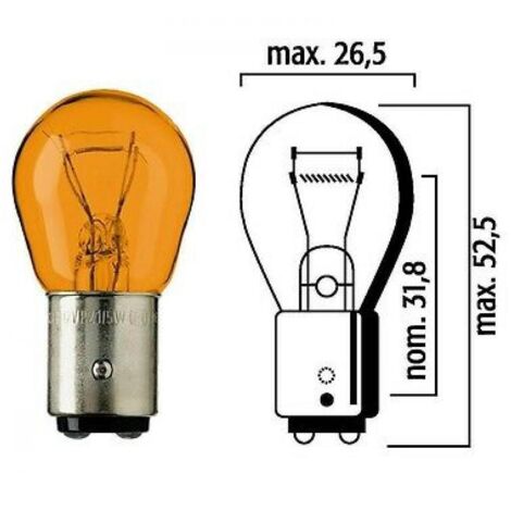 Ampoule Lampe Graisseur Flosser 6V 10W BA15s Plots Centrés Face à Face - Moto Scooter Quad