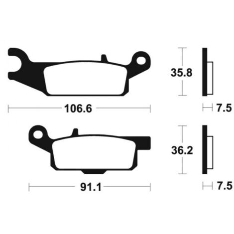 Pastiglie freno organiche brenta 3095 anteriore  posteriore yamaha yfm ry raptor 90 2009 2009