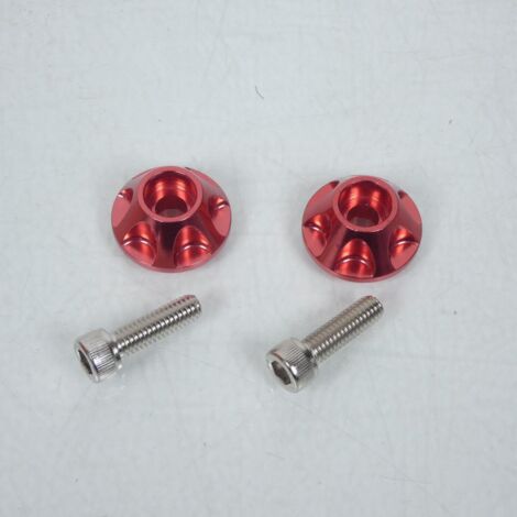 Lot Visserie M6 pas 100 Cache Rouge Tun'R pour moto Neuf (1/3)