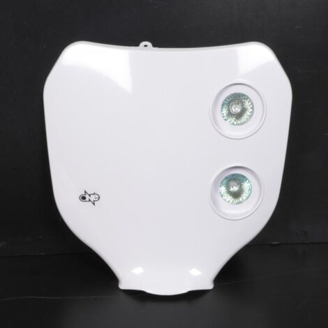 Plaque phare double optique halogène One blanc pour moto enduro