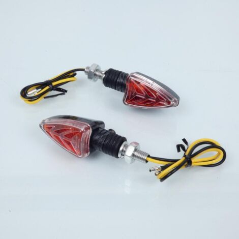 Paire de mini clignotant One Arrow carbone pour moto / ampoule (1/2)