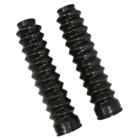 Paire soufflet caoutchouc fourche noir pour mobylette cyclomoteur