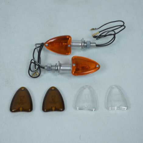 Paire mini clignotant Arrow pour moto BAY9s 12V 21W orange (1/3)