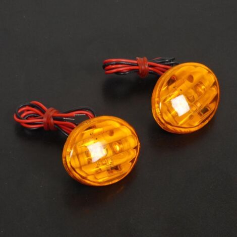 Paire mini clignotant LED 12V orange Cat eye pour moto scooter