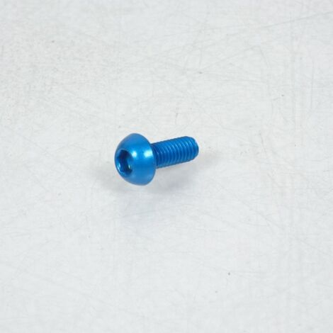 Vis Dôme BTR 5mm M6 pas 100 16mm annodisé Bleu 3AS Racing pour (1/2)