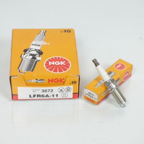Bougie d'allumage NGK pour Auto LFR6A-11 / 3672 / par 10 Neuf (1/2)