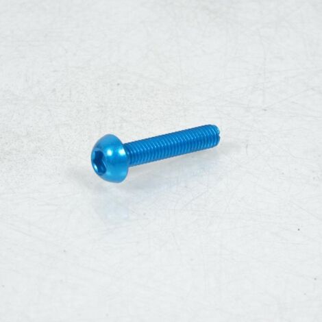 Vis Dôme BTR 5mm M6 pas 100 30mm annodisé Bleu 3AS Racing pour (1/2)