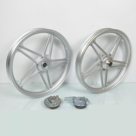 Jantes à bâtons grise 17x1.6 pouces type Bernardi pour mobylette (1/5)