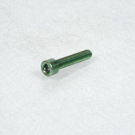 Vis BTR 5mm M6 pas 100 30mm annodisé vert 3AS Racing pour moto (1/2)