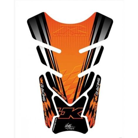 Protection de reservoir noir et orange Moto Grafix pour moto (1/4)
