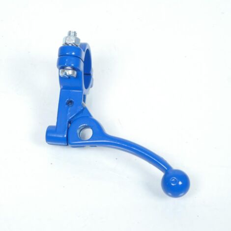 Levier de starter ou décompresseur en métal bleu pour mobylette (1/2)