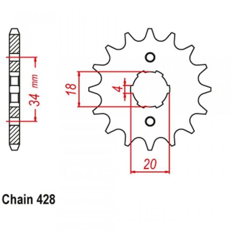 Pignon sortie de boite JTSprockets pour Daelim 125 Vt Evolution (1/3)
