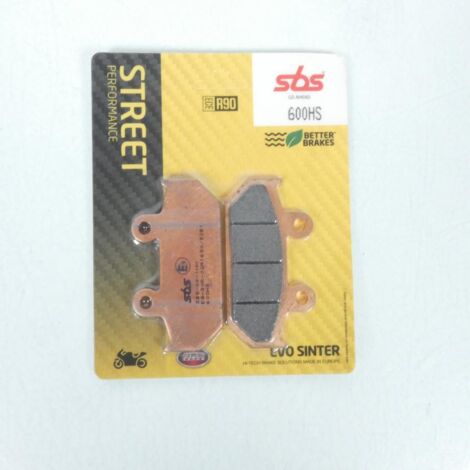 Plaquette de frein AV 600HS SBS pour moto Honda 400 NV Steed 1988 (1/2)