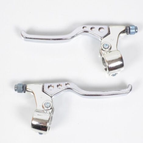 Paire de cocotte avec levier de frein 142mm chromé pour scooter