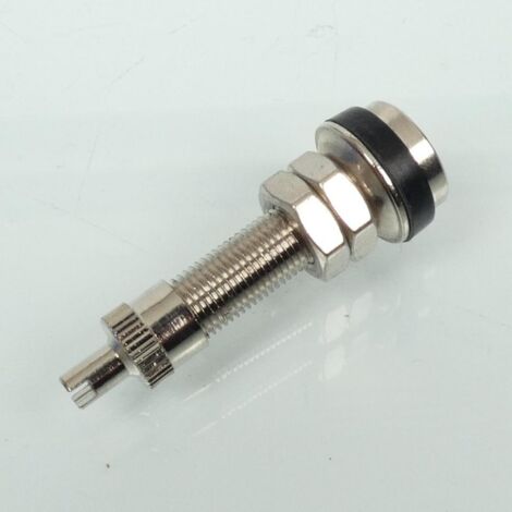 Valve métal droite à visser Ø7.7mm L 37mm Bike It argent pour (1/4)